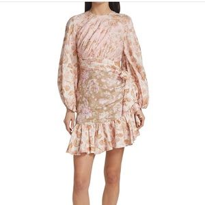 NWT Zimmerman Lyre Wrap Billow Mini Dress